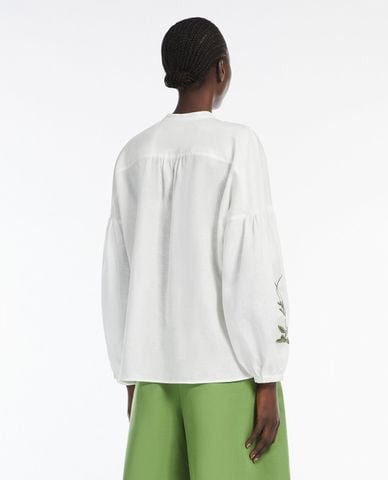  WEEKEND MAX MARA - Áo sơ mi nữ cổ tròn tay dài Ilex 