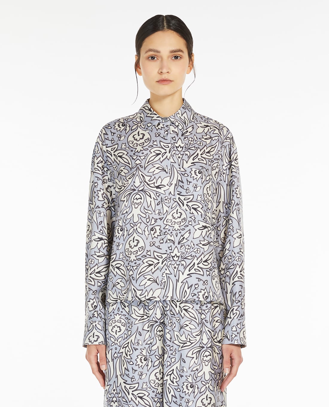 WEEKEND MAX MARA - Áo sơ mi cổ bẻ tay dài in hoạ tiết Enfasi