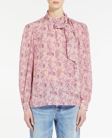  WEEKEND MAX MARA - Áo kiểu nữ cổ trụ thắt nơ Ottanta 