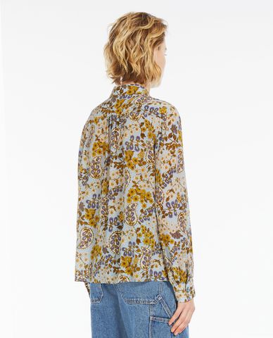  WEEKEND MAX MARA - Áo sơ mi cổ bẻ tay dài hoạ tiết Belfast 