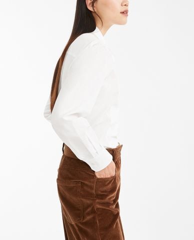  WEEKEND MAX MARA - Áo sơ mi nữ tay dài cổ bẻ thắt nơ thời trang 