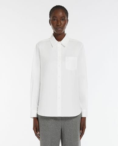  WEEKEND MAX MARA - Áo sơ mi cổ bẻ tay dài cổ điển Piadena 