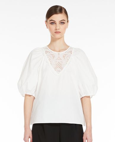  WEEKEND MAX MARA - Áo kiểu nữ phom suông tay phồng Manico 