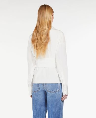  WEEKEND MAX MARA - Áo sơ mi cổ bẻ tay dài phối sọc dọc Torino 