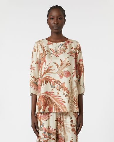  WEEKEND MAX MARA - Áo kiểu nữ cổ thuyền in họa tiết Filippo 