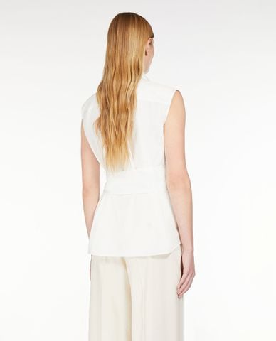  WEEKEND MAX MARA - Áo sát nách nữ cổ bẻ cột nơ Dakar 