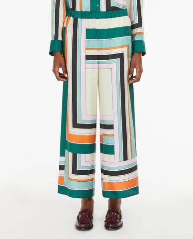  WEEKEND MAX MARA - Quần nữ ống rộng lưng thun Ottavo 