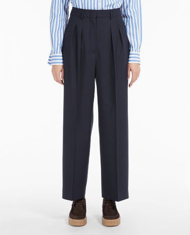  WEEKEND MAX MARA - Quần tây nữ xếp li phom suông Woollen Cloth 