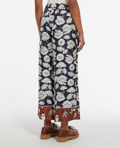  WEEKEND MAX MARA - Quần ống rộng lưng thun phối hoạ tiết Divo 