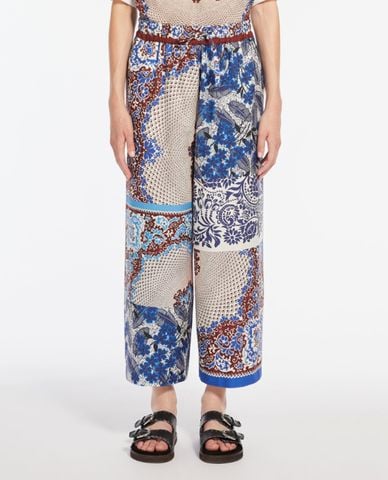  WEEKEND MAX MARA - Quần ống rộng phối hoạ tiết West 