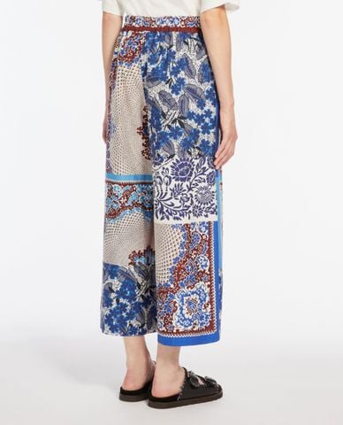  WEEKEND MAX MARA - Quần ống rộng phối hoạ tiết West 