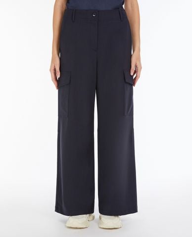  WEEKEND MAX MARA - Quần nữ ống rộng phối túi Hidalgo 