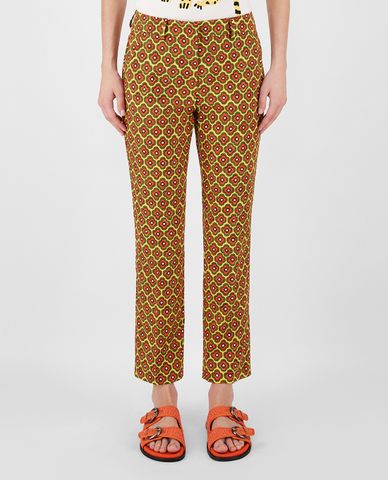  WEEKEND MAX MARA - Quần nữ ống đứng họa tiết Cotton Faille 