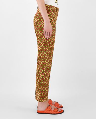  WEEKEND MAX MARA - Quần nữ ống đứng họa tiết Cotton Faille 