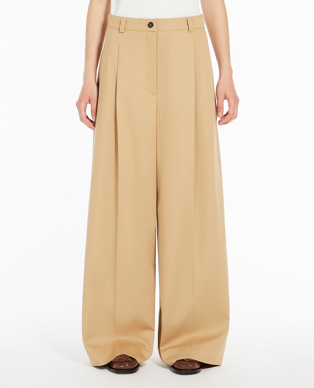 WEEKEND MAX MARA - Quần nữ ống rộng lưng cao Nebbie