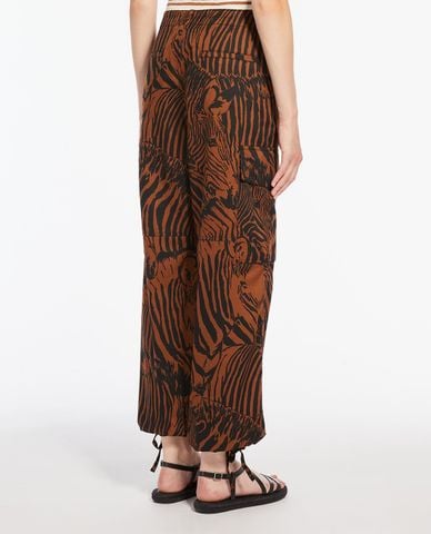  WEEKEND MAX MARA - Quần ống rộng lưng thun dây rút phối hoạ tiết Periodi 