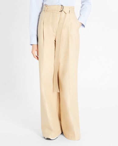 WEEKEND MAX MARA - Quần nữ ống rộng Cotton Twill 