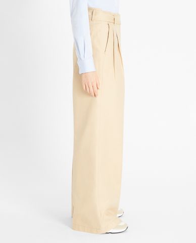  WEEKEND MAX MARA - Quần nữ ống rộng Cotton Twill 
