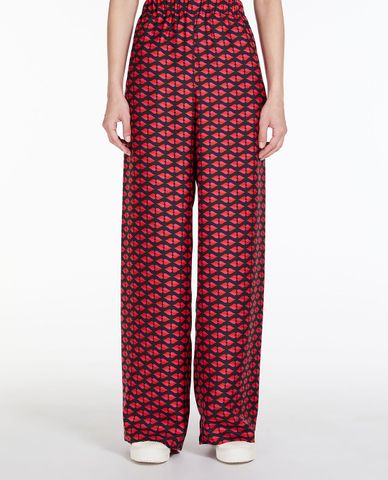  WEEKEND MAX MARA - Quần nữ ống rộng lưng thun Acciuga 