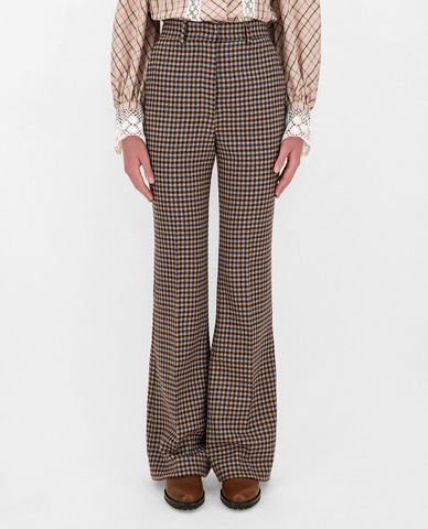  WEEKEND MAX MARA - Quần nữ ống loe phom suông Wool Twill 
