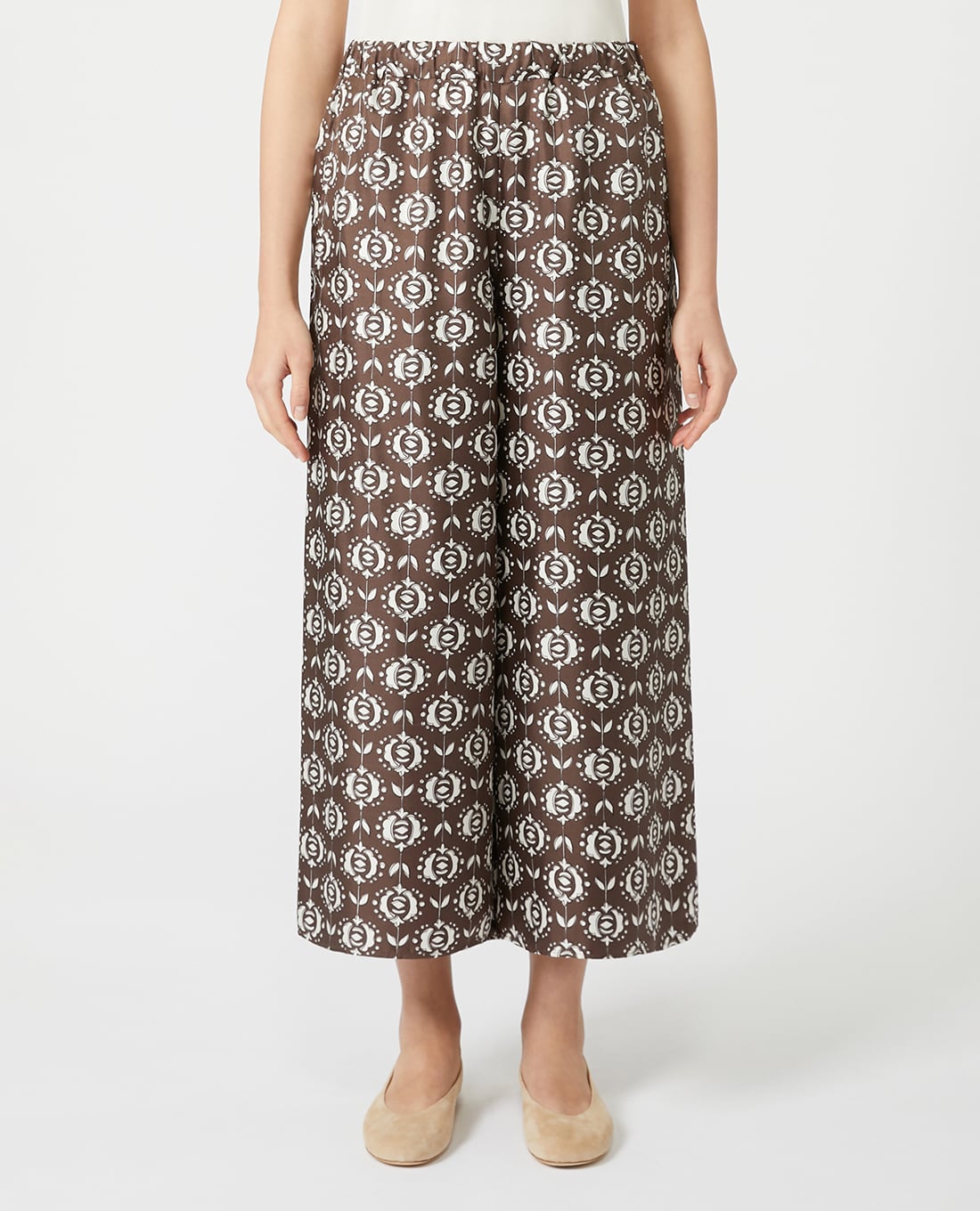 WEEKEND MAX MARA - Quần nữ ống rộng lưng thun Tortona