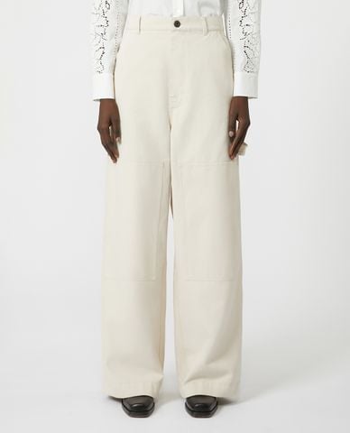  WEEKEND MAX MARA - Quần nữ ống rộng phối túi hộp Caronte 