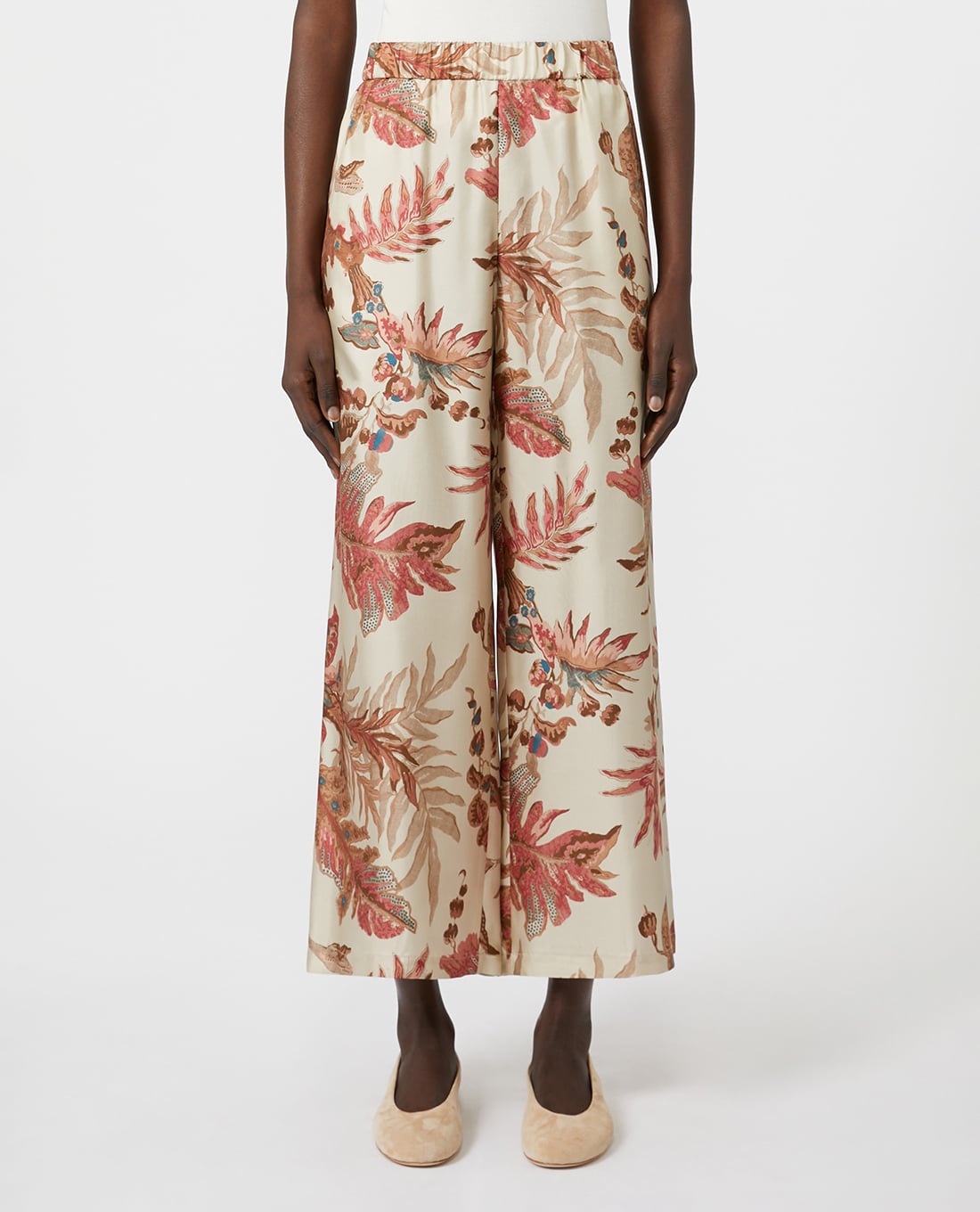 WEEKEND MAX MARA - Quần nữ ống rộng in họa tiết Temide