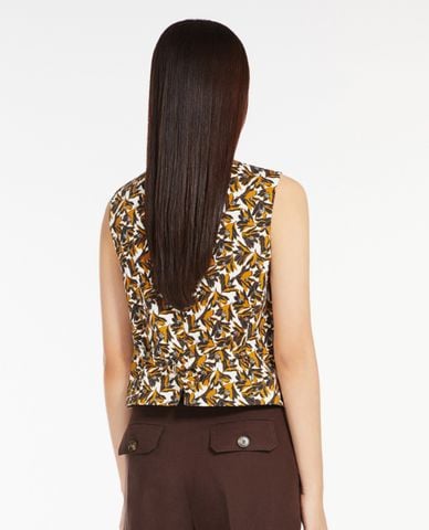  WEEKEND MAX MARA - Áo khoác gilet cổ V thời trang 