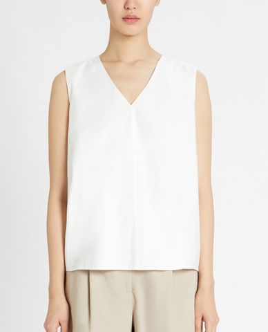  WEEKEND MAX MARA - Áo kiểu nữ sát nách cổ V Cotton And Jersey 