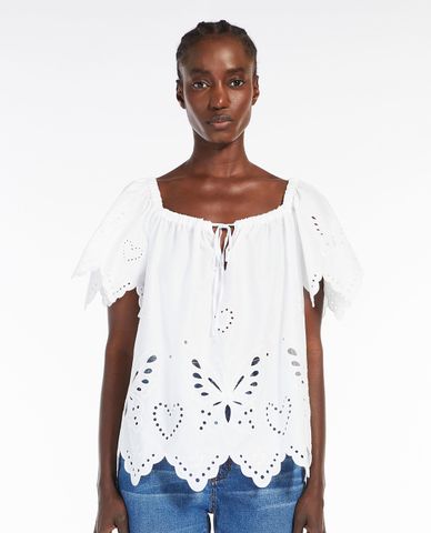  WEEKEND MAX MARA - Áo kiểu nữ cổ thuyền tay ngắn Verdier 