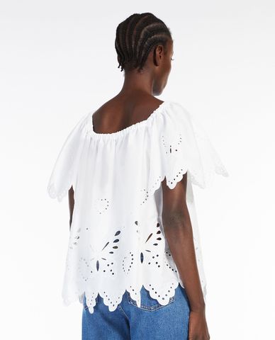  WEEKEND MAX MARA - Áo kiểu nữ cổ thuyền tay ngắn Verdier 