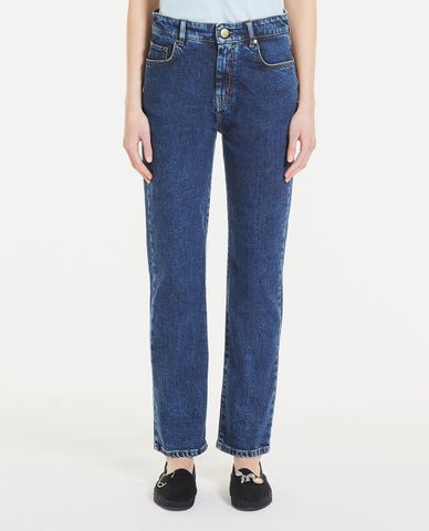  WEEKEND MAX MARA - Quần jeans nữ ống đứng wash bạc Koala 