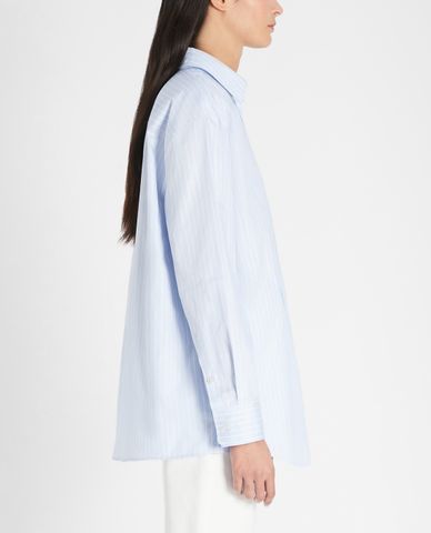  WEEKEND MAX MARA - Áo sơ mi nữ tay dài kẻ sọc Cotton Poplin 