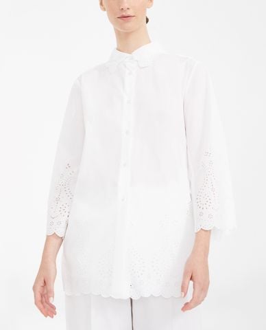  WEEKEND MAX MARA - Áo sơ mi nữ viền vỏ sò nữ tính 