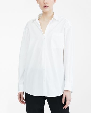  WEEKEND MAX MARA - Áo sơ mi nữ tay dài phom suông hiện đại 