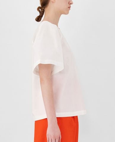  WEEKEND MAX MARA - Áo kiểu nữ cổ tròn tay ngắn Cotton And Jersey 