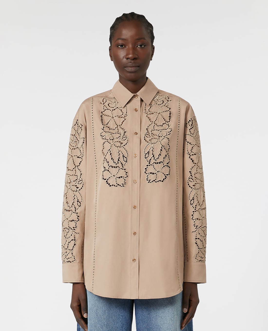 WEEKEND MAX MARA - Áo sơ mi nữ cổ bẻ tay dài Elmi