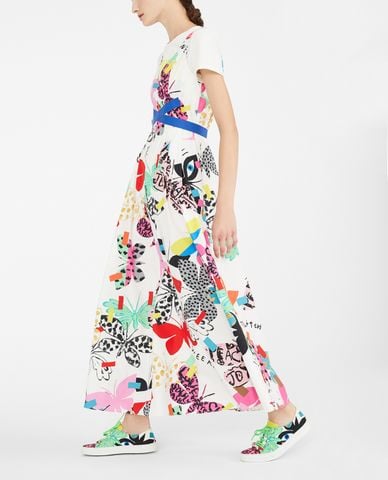  WEEKEND MAX MARA - Đầm maxi cổ tim sát nách Flutterflies 