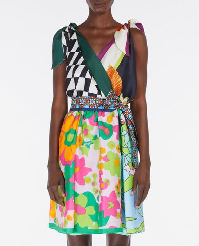  WEEKEND MAX MARA - Đầm mini cổ V in họa tiết thời trang Cris 