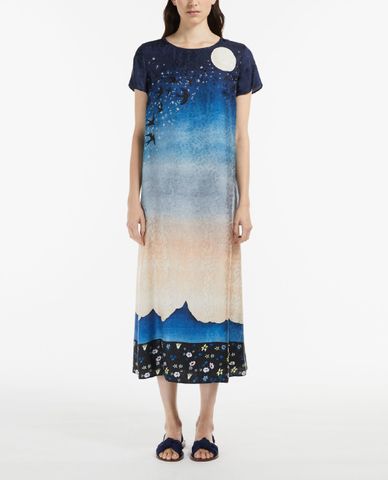  WEEKEND MAX MARA. - Đầm midi ngắn tay phom suông Viscose Jacquard 