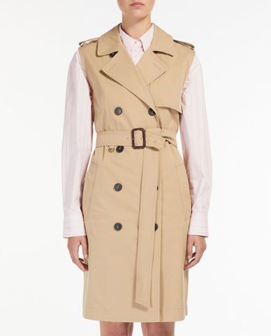  WEEKEND MAX MARA - Đầm sát nách mini cổ vest phối nút cài Twil 