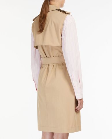  WEEKEND MAX MARA - Đầm sát nách mini cổ vest phối nút cài Twil 