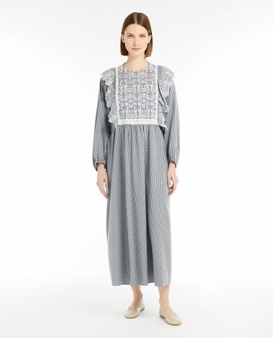  WEEKEND MAX MARA - Đầm xếp li midi phom suông phối hoạ tiết Abito 