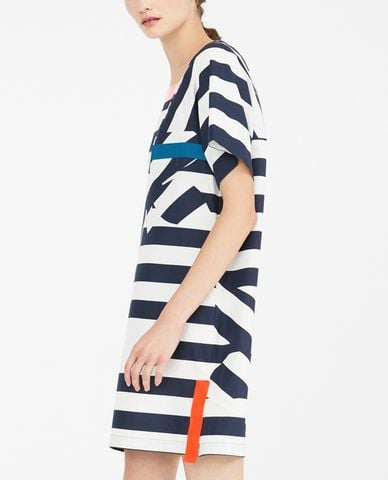  WEEKEND MAX MARA - Đầm mini phom suông kẻ sọc Cotton Faille 