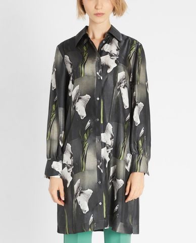  WEEKEND MAX MARA - Đầm sơ mi midi tay dài Silk Twill 