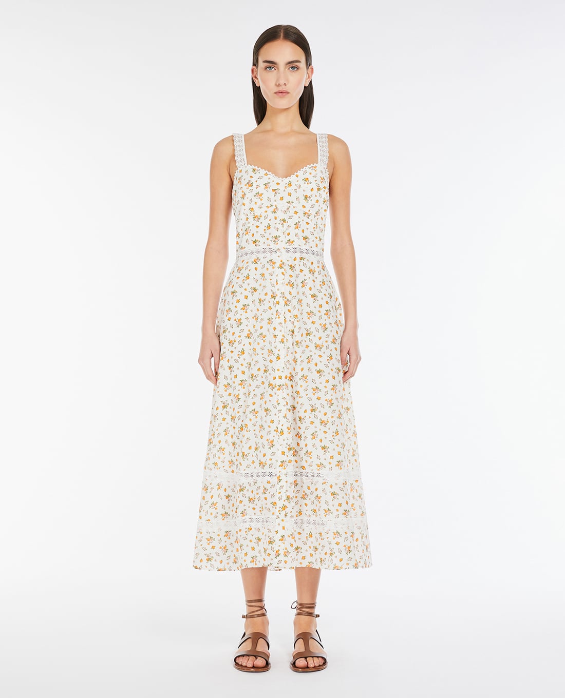 WEEKEND MAX MARA - Đầm hai dây midi cổ V Assuan