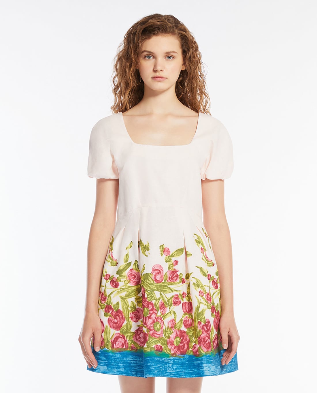 WEEKEND MAX MARA - Đầm mini cổ vuông tay phồng Ebbro