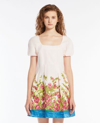  WEEKEND MAX MARA - Đầm mini cổ vuông tay phồng Ebbro 