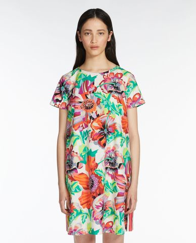  WEEKEND MAX MARA - Đầm mini cổ tròn ngắn tay Abitata 