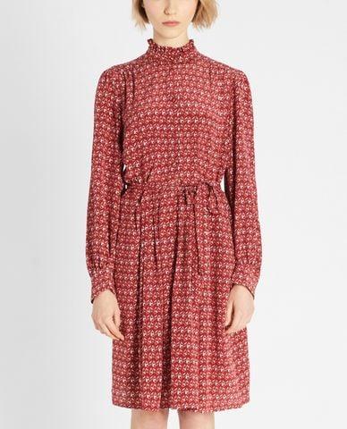  WEEKEND MAX MARA - Đầm midi phom suông tay dài Silk Crepe De Chine 